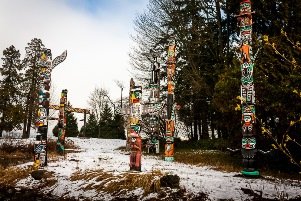 Totems der First nations im Vancouver Stanley Park
