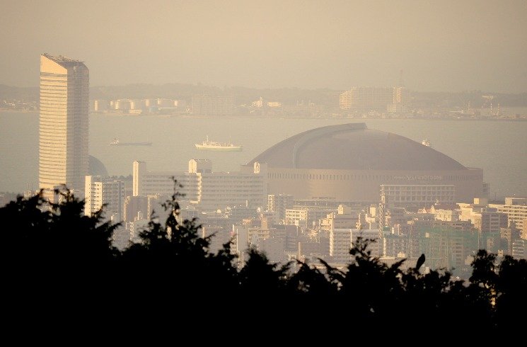 Blick auf Fukuoka in Japan